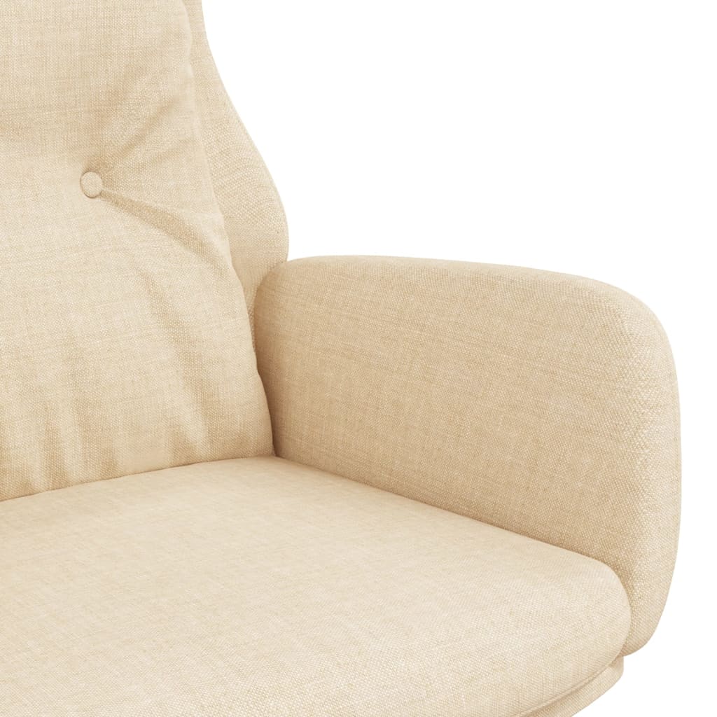 Relaxstoel stof crèmekleurig is nu te koop bij PeponiXL, paradijselijk wonen!