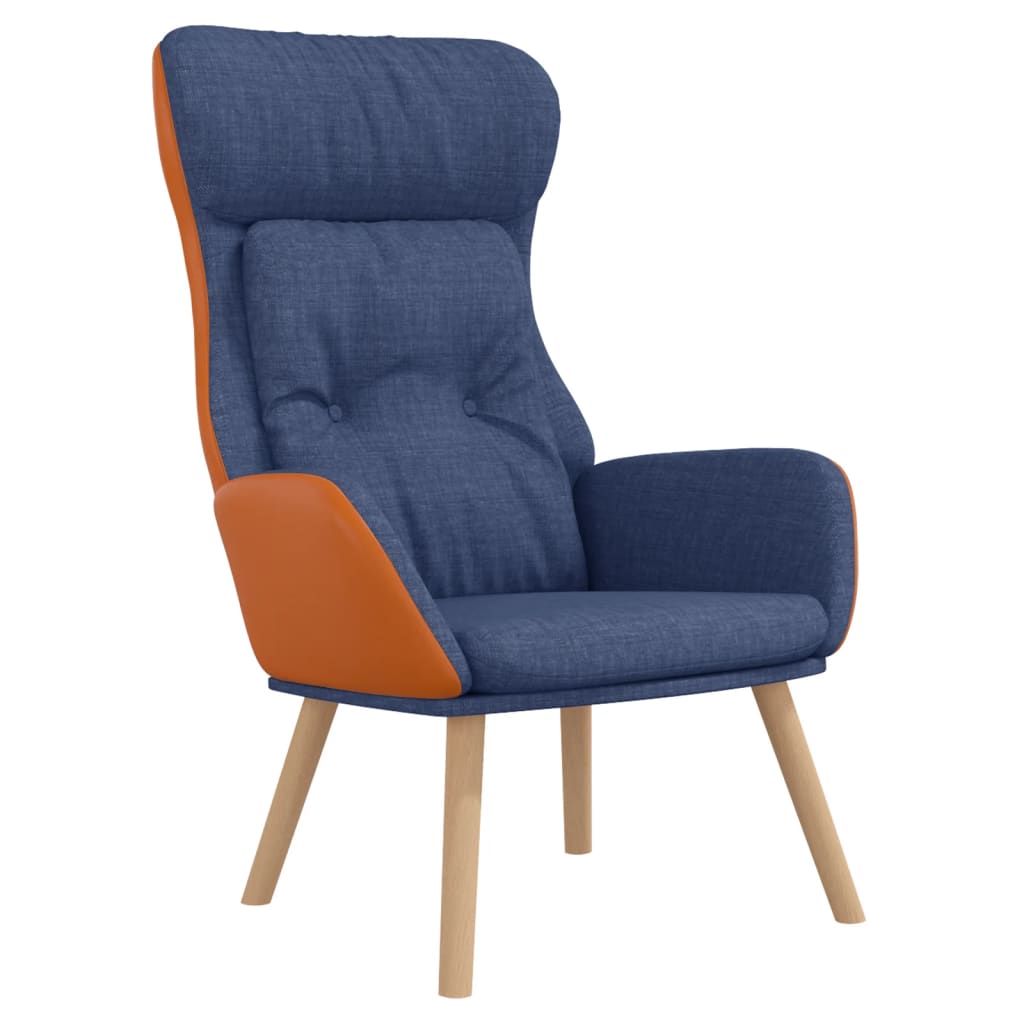 Relaxstoel stof en PVC blauw is nu te koop bij PeponiXL, paradijselijk wonen!
