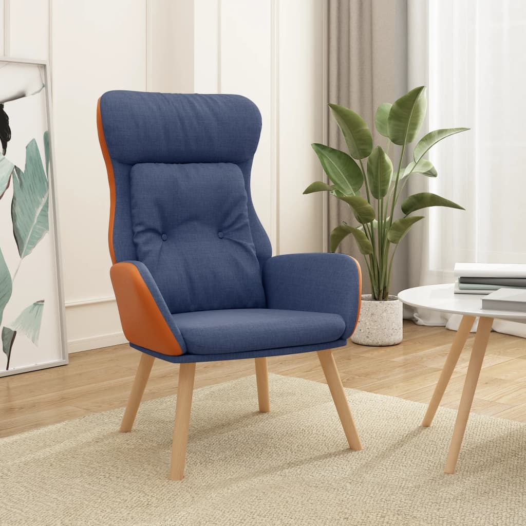 Relaxstoel stof en PVC blauw is nu te koop bij PeponiXL, paradijselijk wonen!