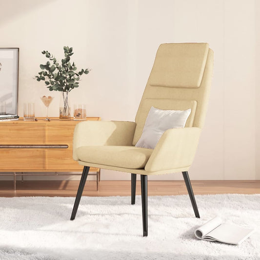 Relaxstoel stof crèmekleurig is nu te koop bij PeponiXL, paradijselijk wonen!
