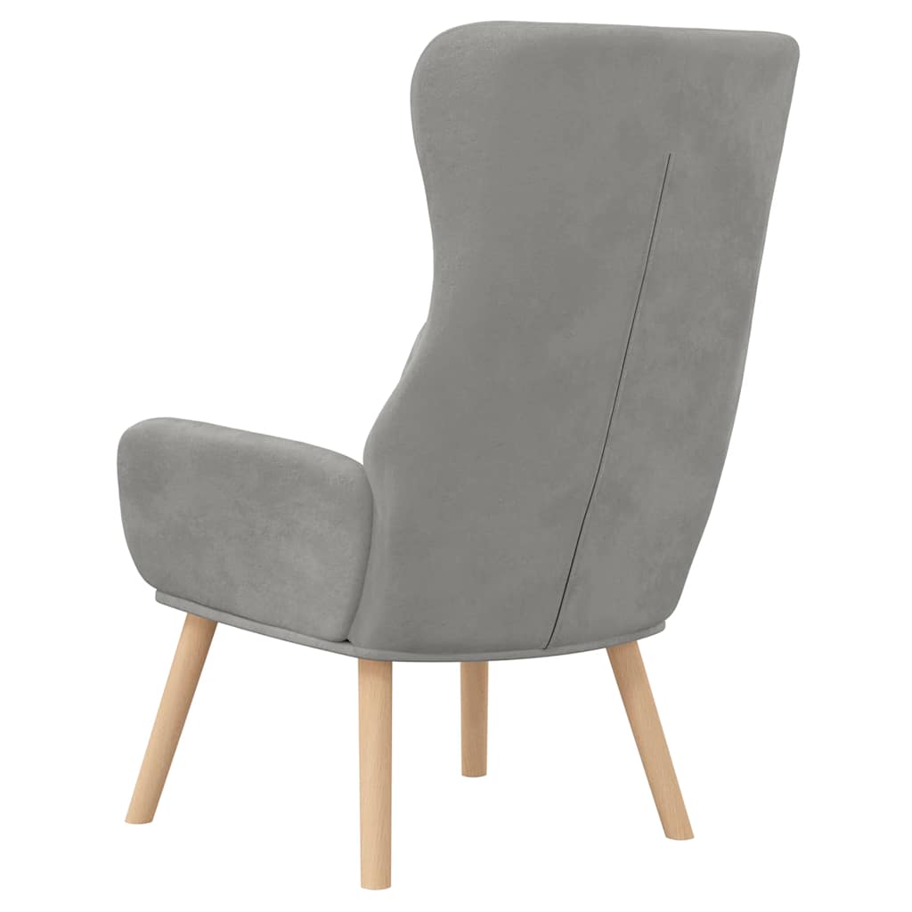 Relaxstoel fluweel lichtgrijs is nu te koop bij PeponiXL, paradijselijk wonen!