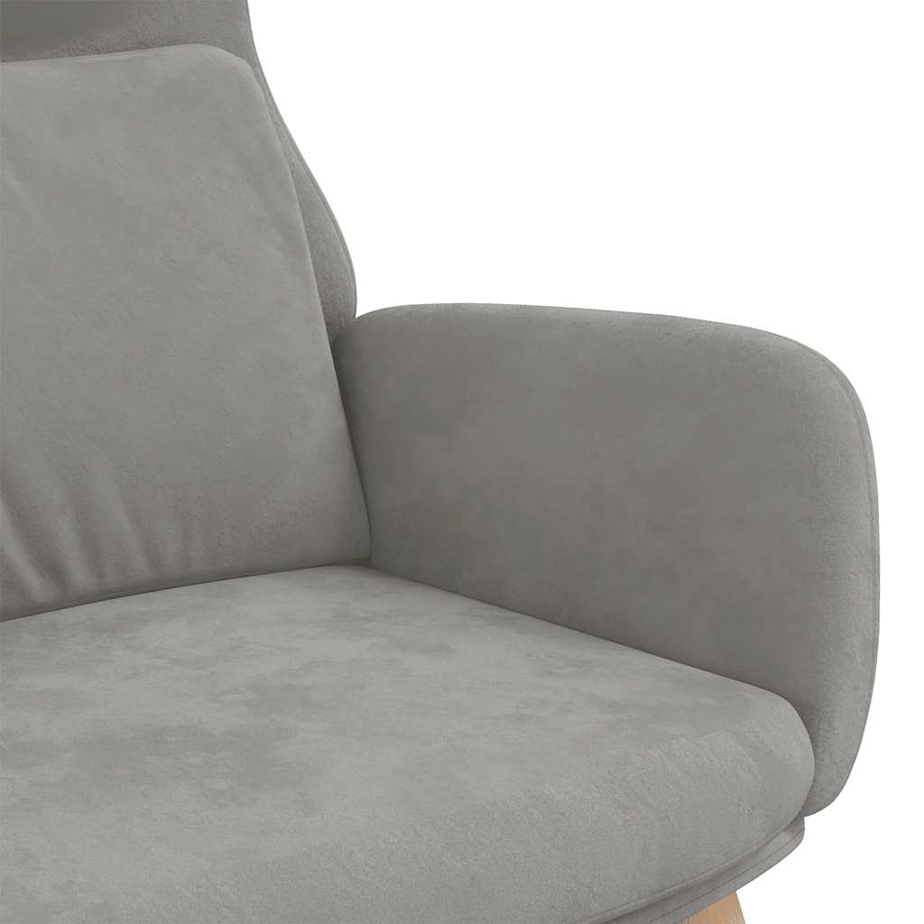 Relaxstoel fluweel lichtgrijs is nu te koop bij PeponiXL, paradijselijk wonen!