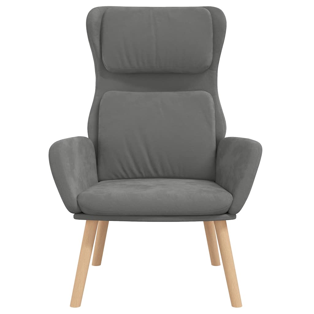 Relaxstoel fluweel donkergrijs is nu te koop bij PeponiXL, paradijselijk wonen!