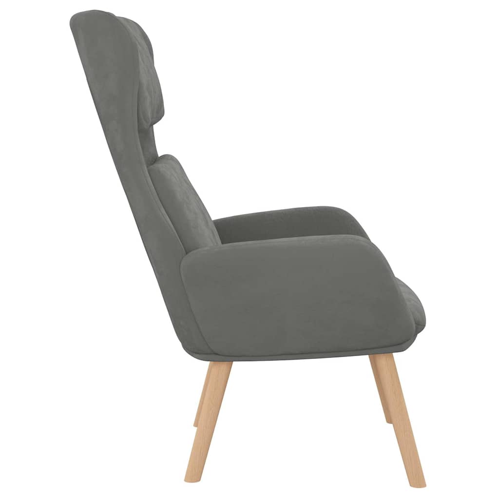 Relaxstoel fluweel donkergrijs is nu te koop bij PeponiXL, paradijselijk wonen!
