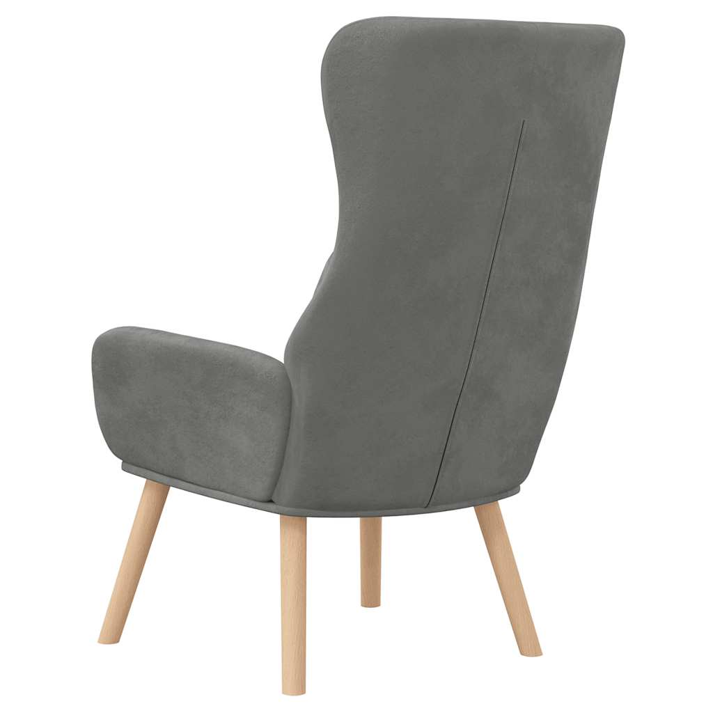 Relaxstoel fluweel donkergrijs is nu te koop bij PeponiXL, paradijselijk wonen!