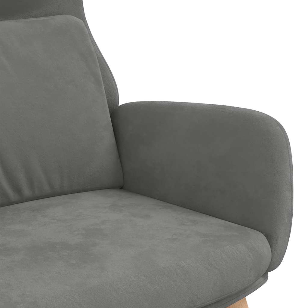 Relaxstoel fluweel donkergrijs is nu te koop bij PeponiXL, paradijselijk wonen!