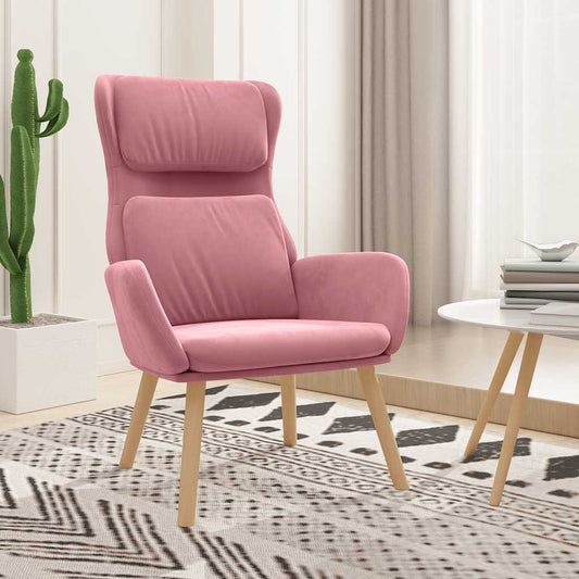 Relaxstoel fluweel roze is nu te koop bij PeponiXL, paradijselijk wonen!