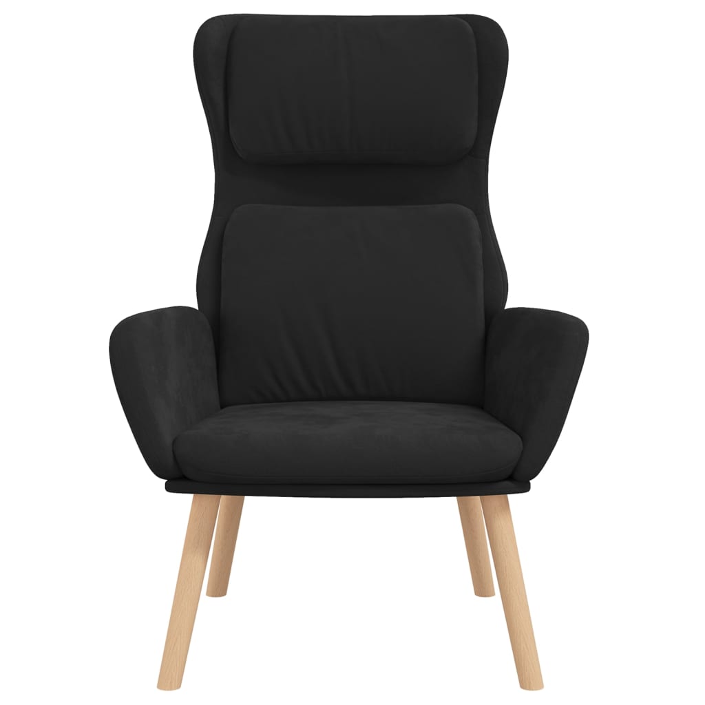 Relaxstoel fluweel zwart is nu te koop bij PeponiXL, paradijselijk wonen!