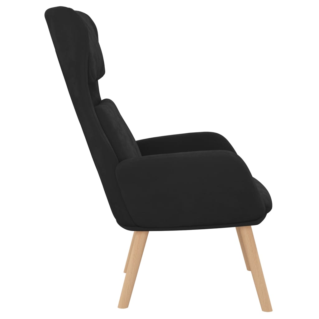 Relaxstoel fluweel zwart is nu te koop bij PeponiXL, paradijselijk wonen!