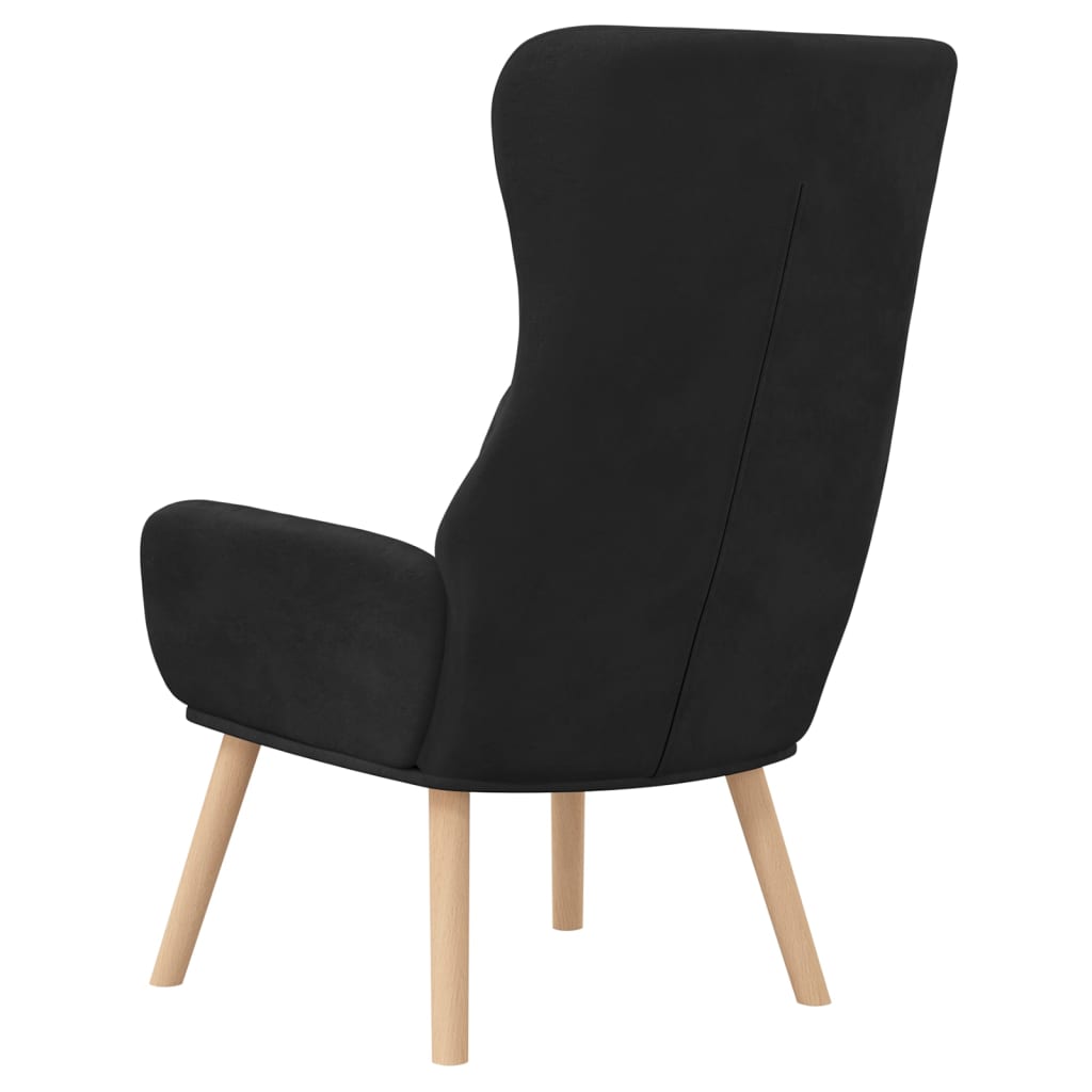 Relaxstoel fluweel zwart is nu te koop bij PeponiXL, paradijselijk wonen!