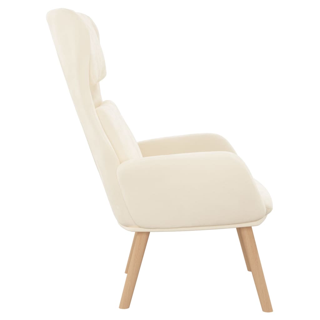 Relaxstoel fluweel crèmewit is nu te koop bij PeponiXL, paradijselijk wonen!