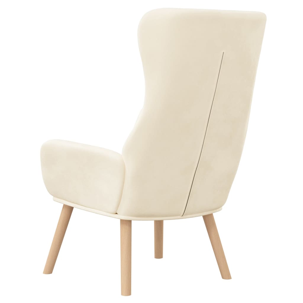 Relaxstoel fluweel crèmewit is nu te koop bij PeponiXL, paradijselijk wonen!