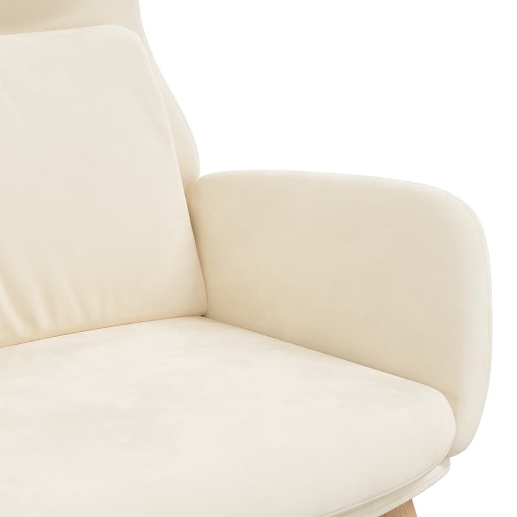 Relaxstoel fluweel crèmewit is nu te koop bij PeponiXL, paradijselijk wonen!