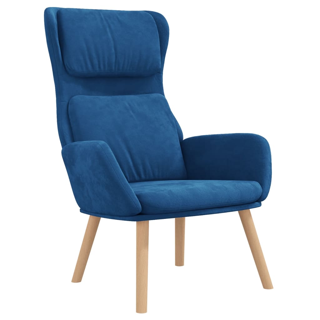 Relaxstoel fluweel blauw is nu te koop bij PeponiXL, paradijselijk wonen!