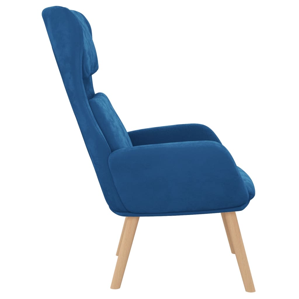 Relaxstoel fluweel blauw is nu te koop bij PeponiXL, paradijselijk wonen!