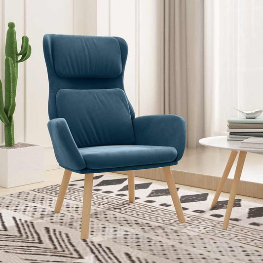 Relaxstoel fluweel blauw is nu te koop bij PeponiXL, paradijselijk wonen!
