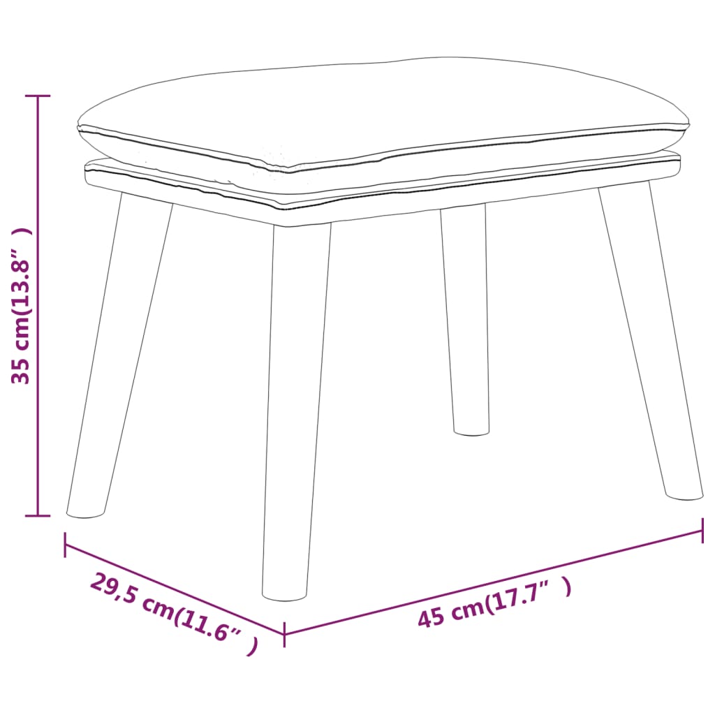 Voetenbank 45x29,5x35 cm stof bruin is nu te koop bij PeponiXL, paradijselijk wonen!