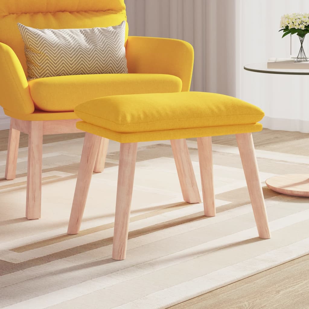 Voetenbank 45x29,5x35 cm stof mosterdgeel is nu te koop bij PeponiXL, paradijselijk wonen!