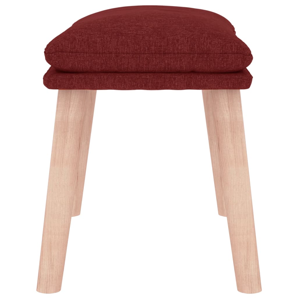 Voetenbank 45x29,5x35 cm stof wijnrood is nu te koop bij PeponiXL, paradijselijk wonen!