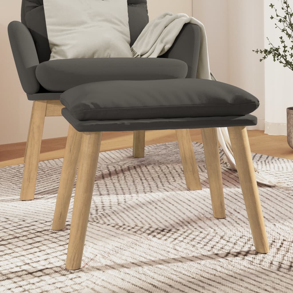 Voetenbank 45x29,5x35 cm fluweel donkergrijs is nu te koop bij PeponiXL, paradijselijk wonen!