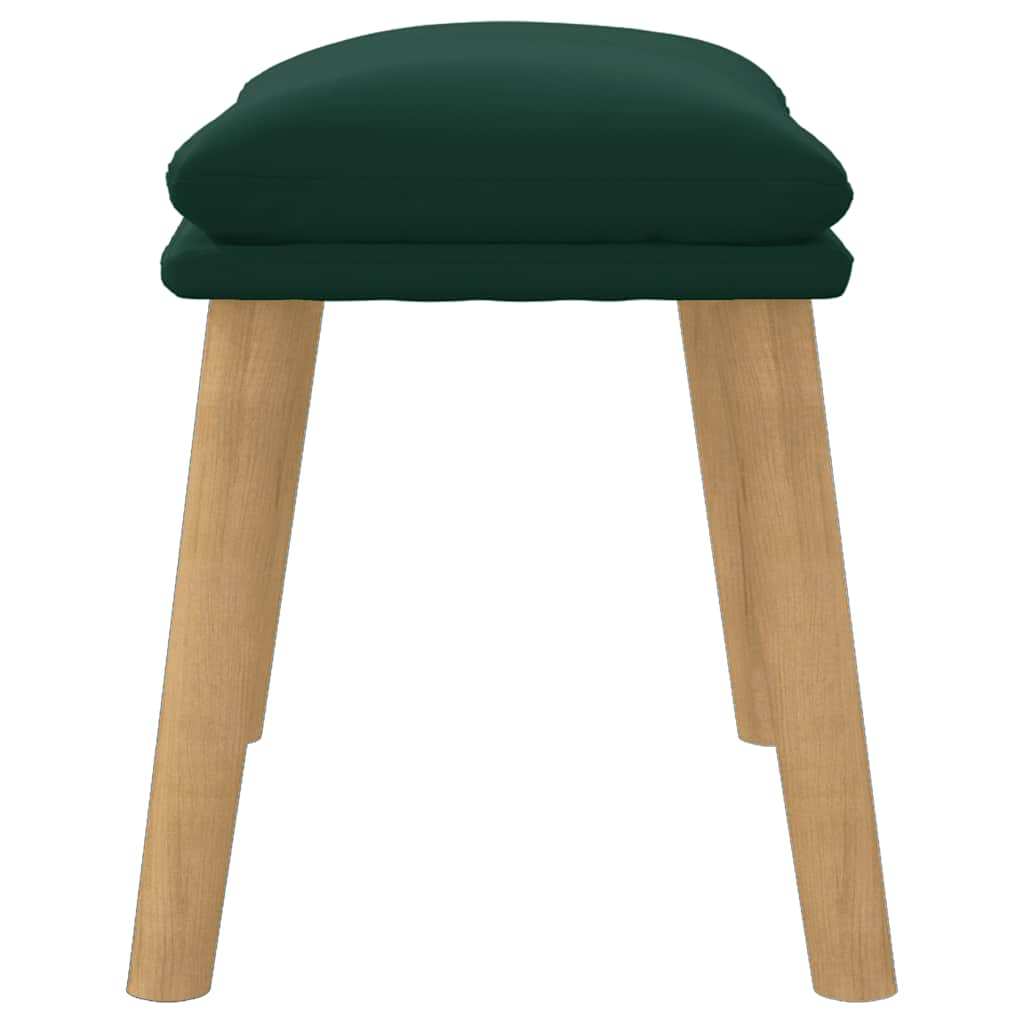 Voetenbank 45x29,5x35 cm fluweel donkergroen is nu te koop bij PeponiXL, paradijselijk wonen!