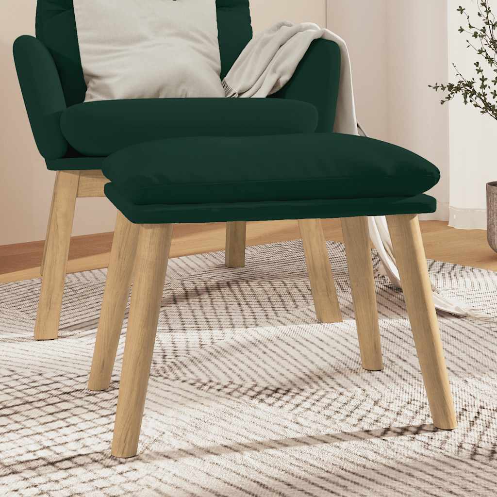 Voetenbank 45x29,5x35 cm fluweel donkergroen is nu te koop bij PeponiXL, paradijselijk wonen!