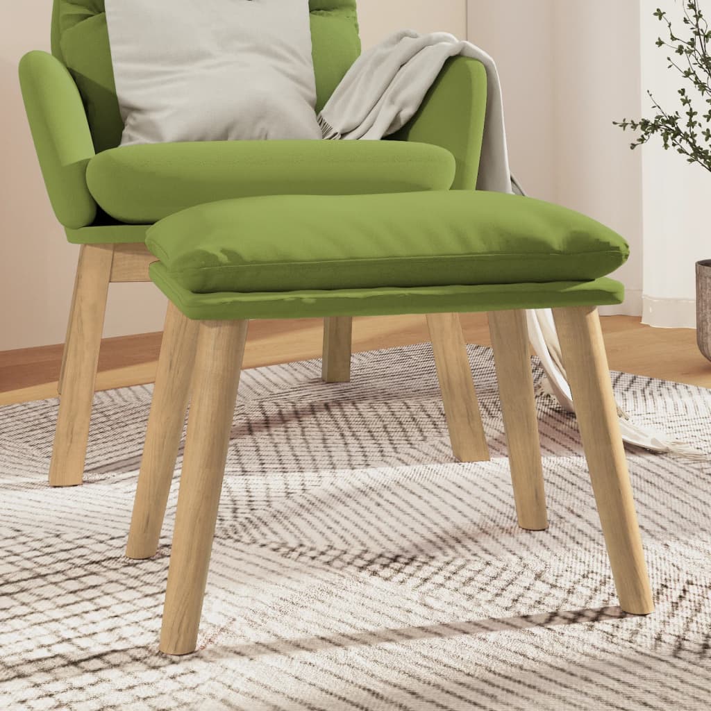 Voetenbank 45x29,5x35 cm fluweel lichtgroen is nu te koop bij PeponiXL, paradijselijk wonen!
