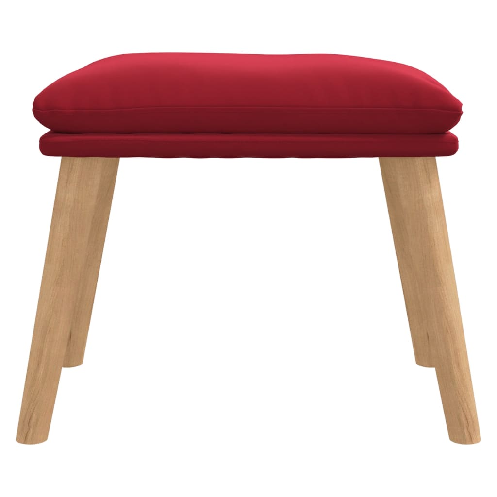 Voetenbank 45x29,5x35 cm fluweel wijnrood is nu te koop bij PeponiXL, paradijselijk wonen!