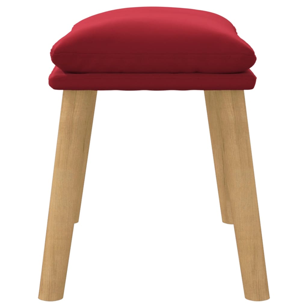 Voetenbank 45x29,5x35 cm fluweel wijnrood is nu te koop bij PeponiXL, paradijselijk wonen!