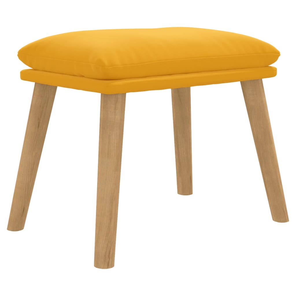 Voetenbank 45x29,5x35 cm fluweel mosterdgeel is nu te koop bij PeponiXL, paradijselijk wonen!