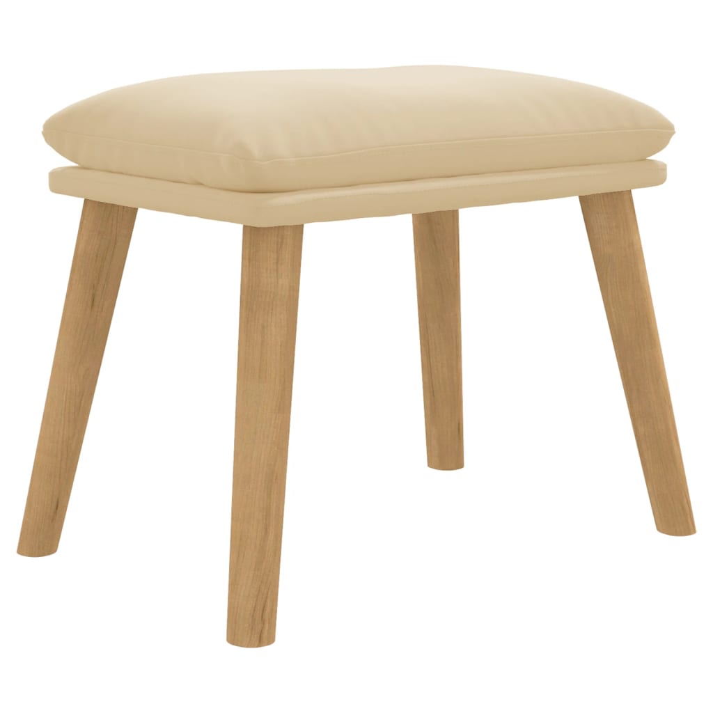Voetenbank 45x29,5x35 cm fluweel crèmewit is nu te koop bij PeponiXL, paradijselijk wonen!