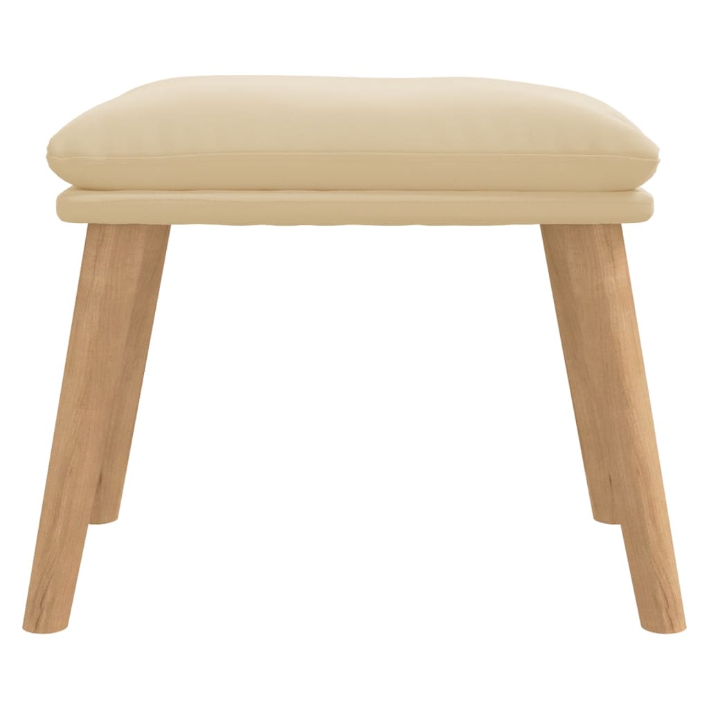 Voetenbank 45x29,5x35 cm fluweel crèmewit is nu te koop bij PeponiXL, paradijselijk wonen!