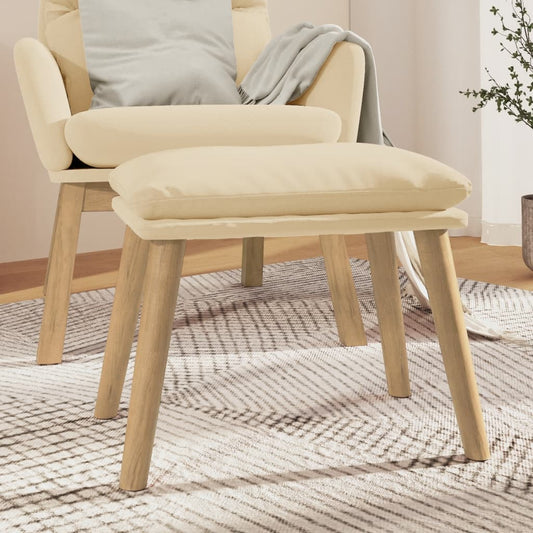 Voetenbank 45x29,5x35 cm fluweel crèmewit is nu te koop bij PeponiXL, paradijselijk wonen!
