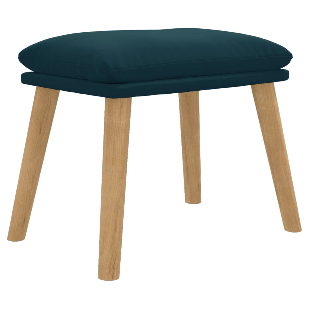 Voetenbank 45x29,5x35 cm fluweel blauw is nu te koop bij PeponiXL, paradijselijk wonen!
