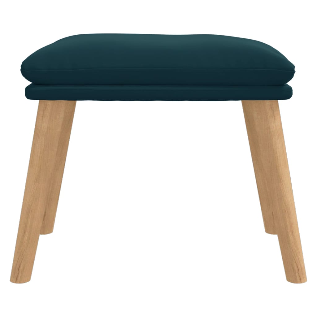 Voetenbank 45x29,5x35 cm fluweel blauw is nu te koop bij PeponiXL, paradijselijk wonen!
