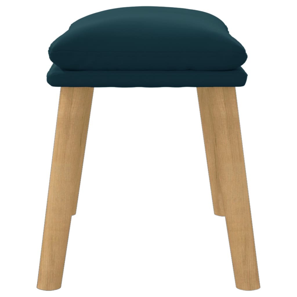 Voetenbank 45x29,5x35 cm fluweel blauw is nu te koop bij PeponiXL, paradijselijk wonen!