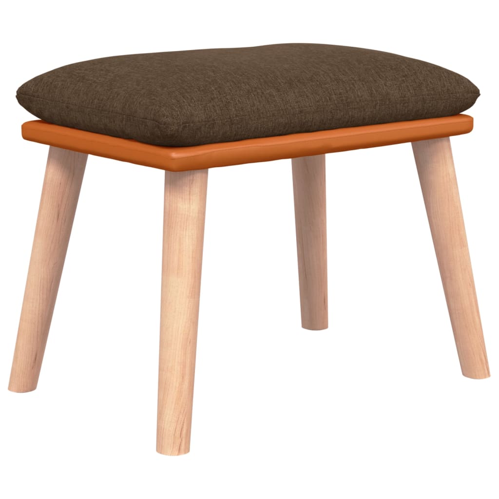 Voetenbank 45x29,5x35 cm stof en kunstleer bruin is nu te koop bij PeponiXL, paradijselijk wonen!
