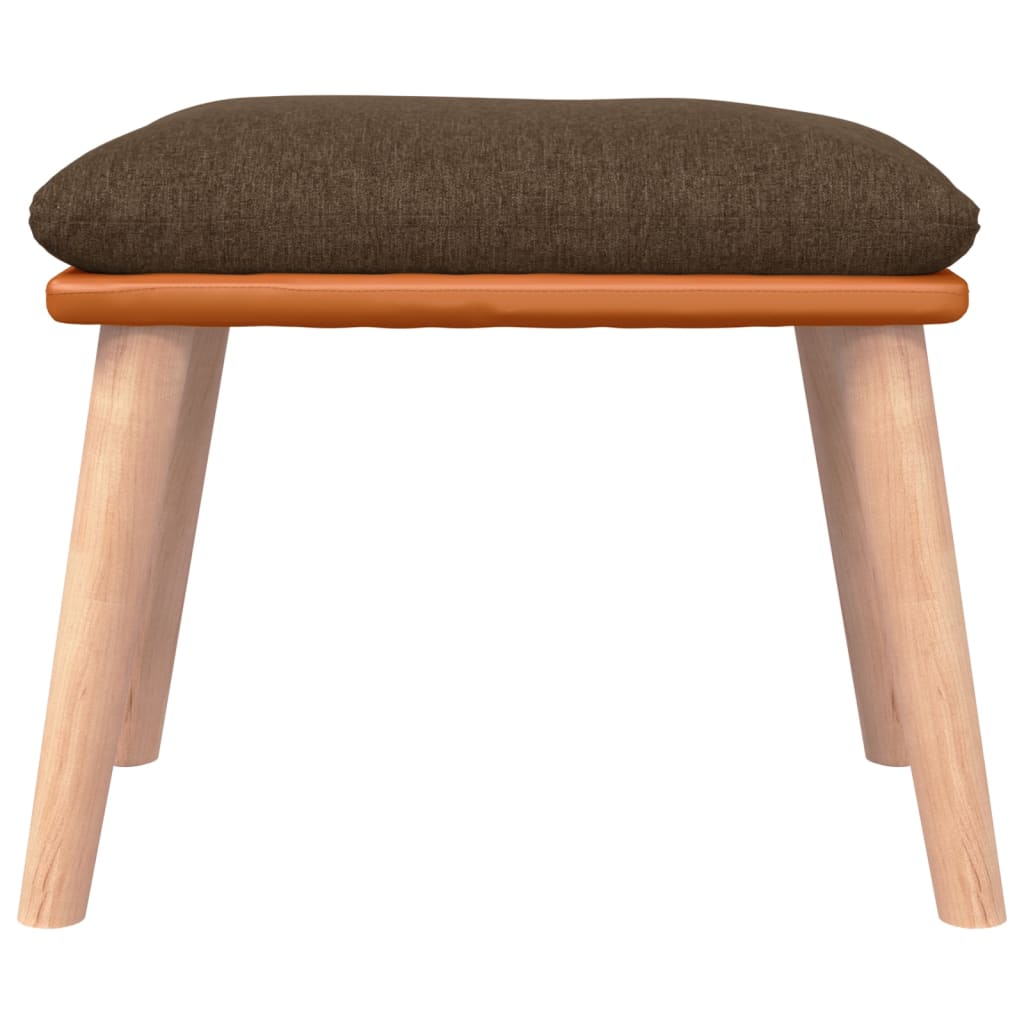 Voetenbank 45x29,5x35 cm stof en kunstleer bruin is nu te koop bij PeponiXL, paradijselijk wonen!