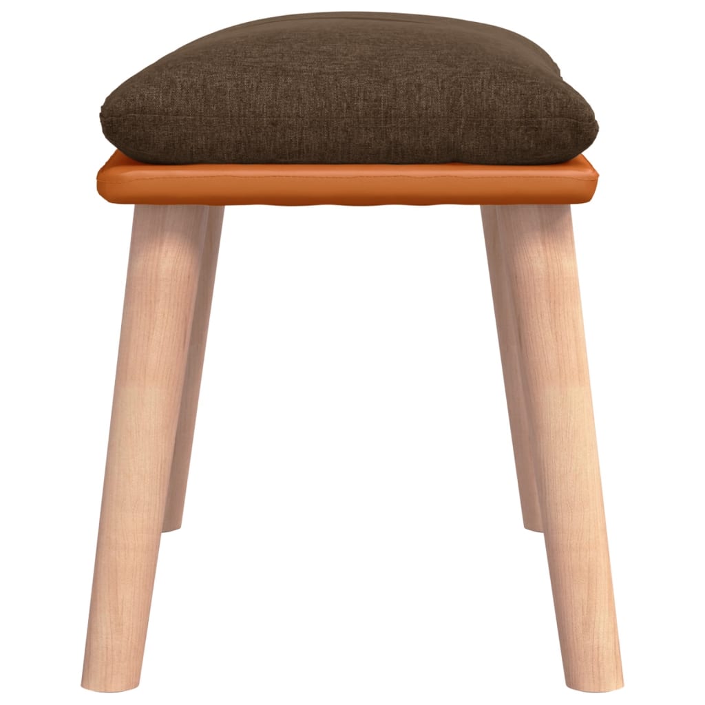 Voetenbank 45x29,5x35 cm stof en kunstleer bruin is nu te koop bij PeponiXL, paradijselijk wonen!