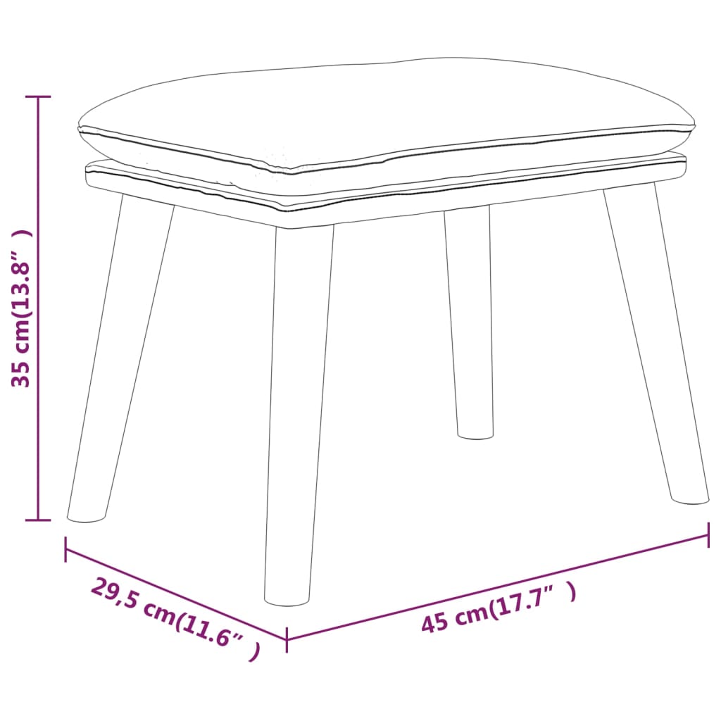 Voetenbank 45x29,5x35 cm stof crèmekleurig is nu te koop bij PeponiXL, paradijselijk wonen!