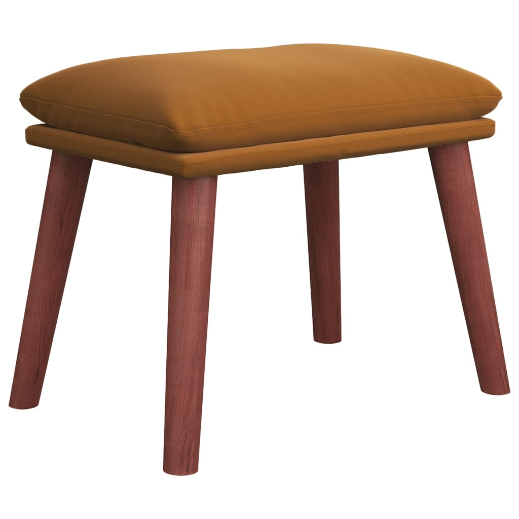 Voetenbank 45x29,5x35 cm fluweel bruin is nu te koop bij PeponiXL, paradijselijk wonen!