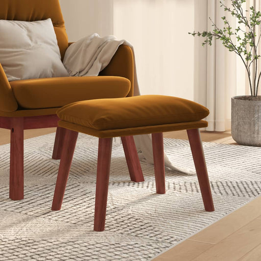 Voetenbank 45x29,5x35 cm fluweel bruin is nu te koop bij PeponiXL, paradijselijk wonen!