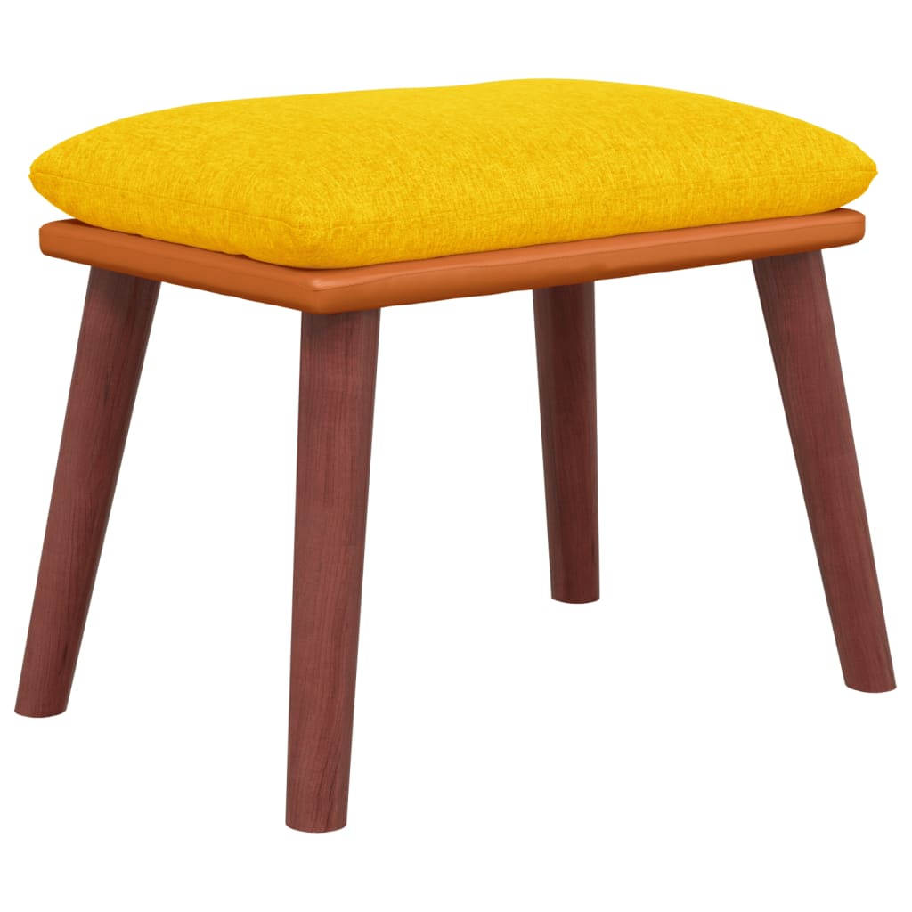 Voetenbank 45x29,5x35 cm stof en kunstleer mosterdgeel is nu te koop bij PeponiXL, paradijselijk wonen!