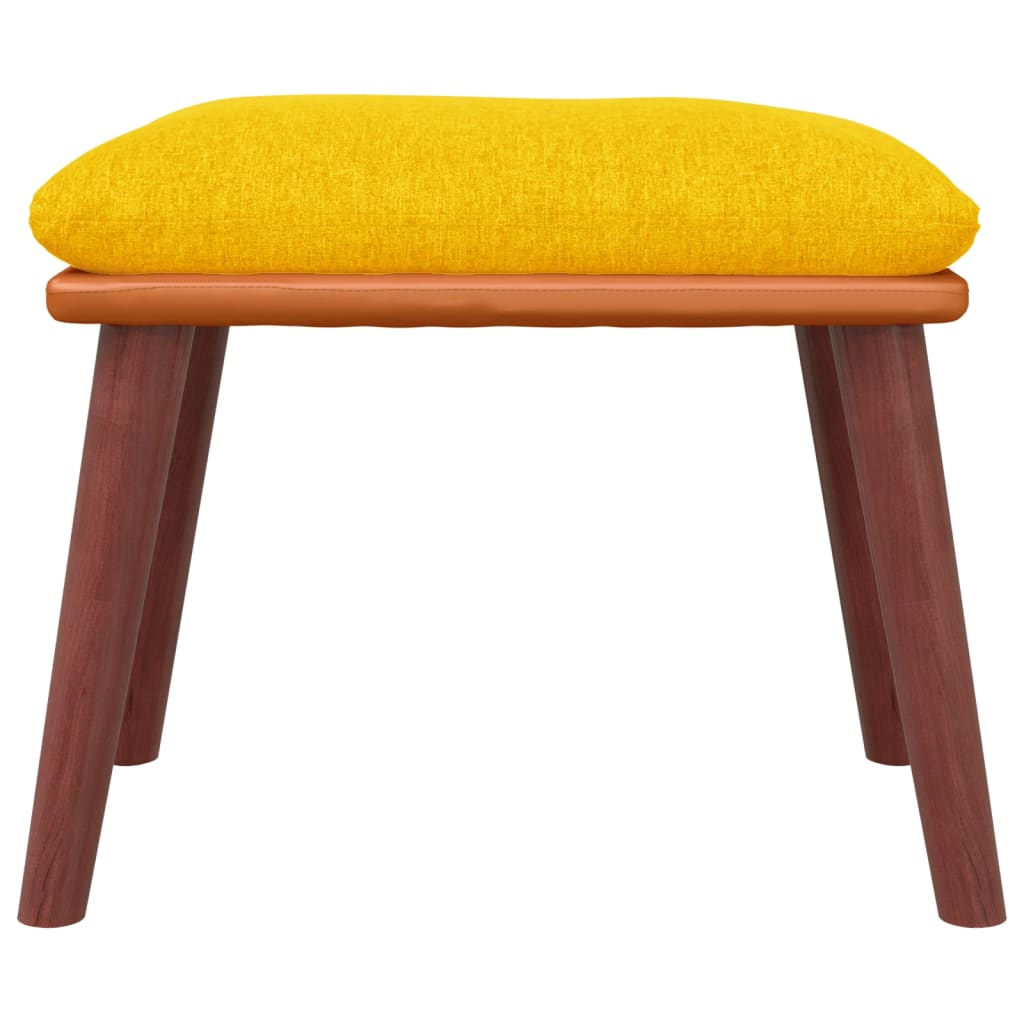 Voetenbank 45x29,5x35 cm stof en kunstleer mosterdgeel is nu te koop bij PeponiXL, paradijselijk wonen!
