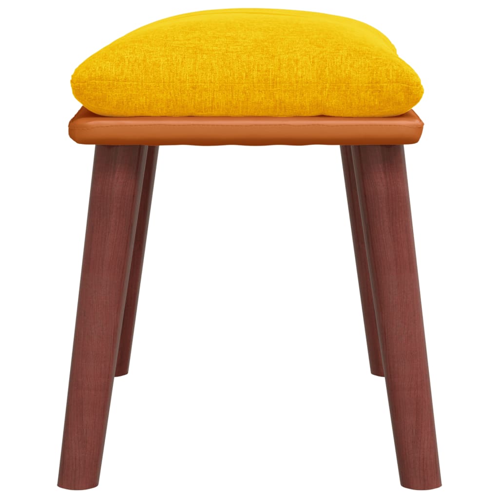 Voetenbank 45x29,5x35 cm stof en kunstleer mosterdgeel is nu te koop bij PeponiXL, paradijselijk wonen!