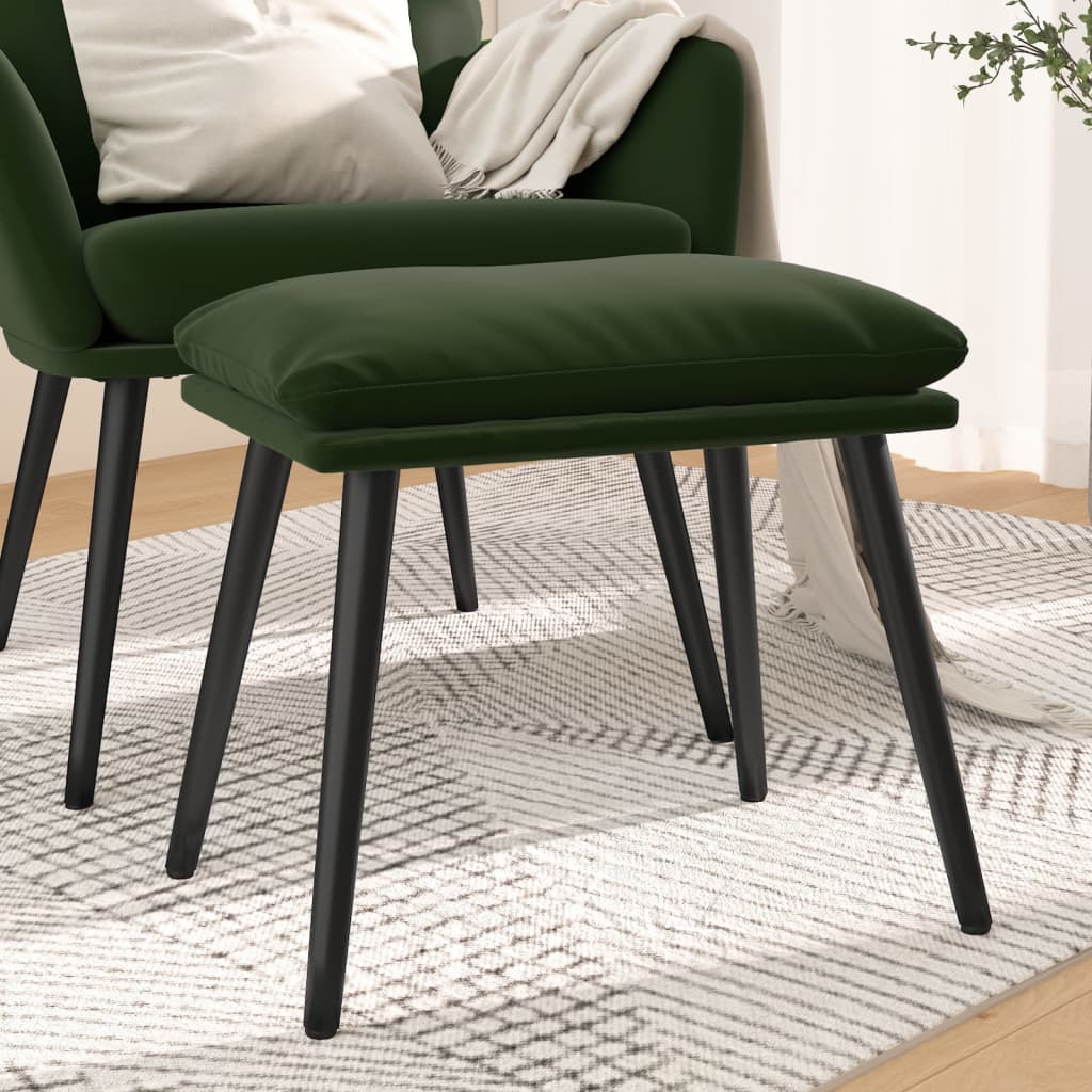 Voetenbank 45x29,5x35 cm fluweel donkergroen is nu te koop bij PeponiXL, paradijselijk wonen!