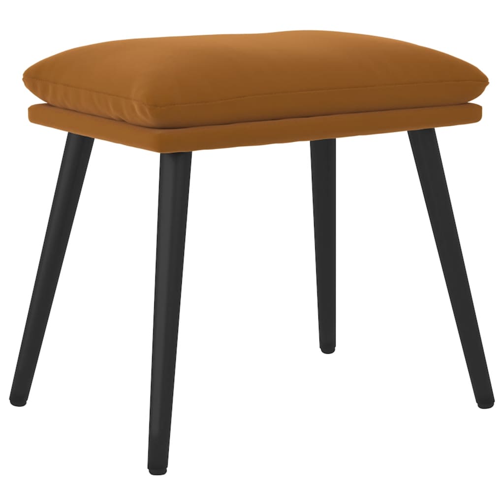 Voetenbank 45x29,5x35 cm fluweel bruin is nu te koop bij PeponiXL, paradijselijk wonen!