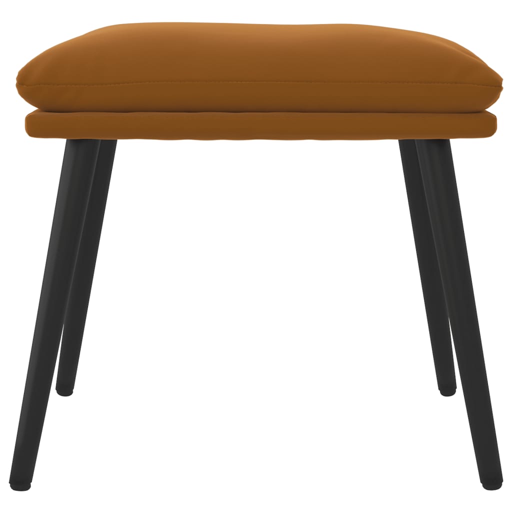 Voetenbank 45x29,5x35 cm fluweel bruin is nu te koop bij PeponiXL, paradijselijk wonen!