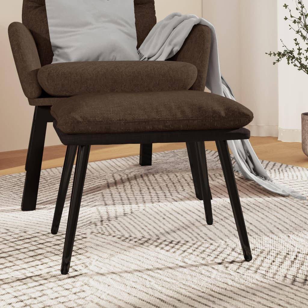 Voetenbank 45x29,5x35 cm stof en kunstleer bruin is nu te koop bij PeponiXL, paradijselijk wonen!