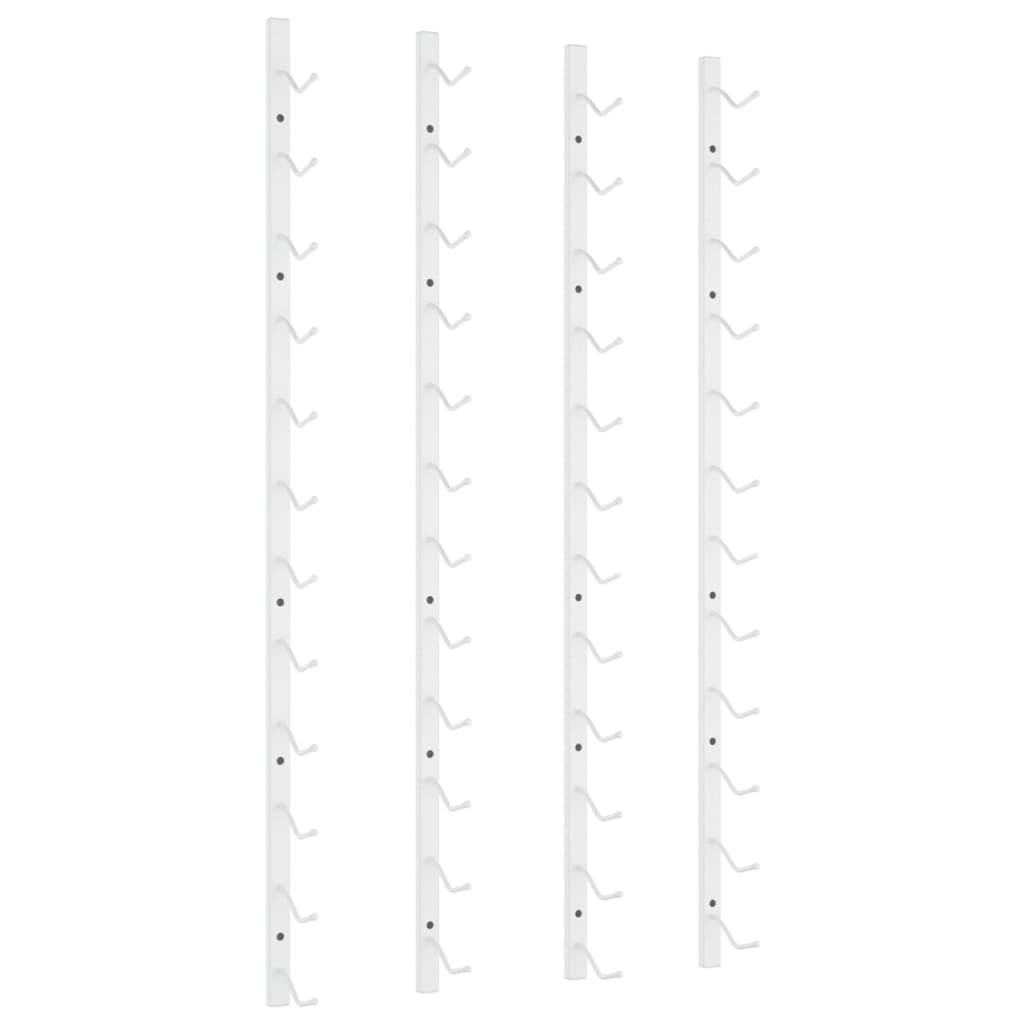 Wijnrekken 2 st voor 12 flessen wandmontage ijzer wit is nu te koop bij PeponiXL, paradijselijk wonen!